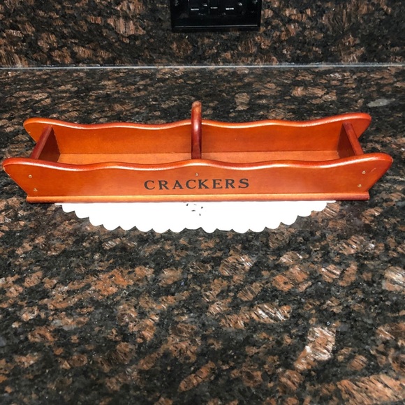 Vintage Divided Wooden Cracker Tray - Picture 1 of 7